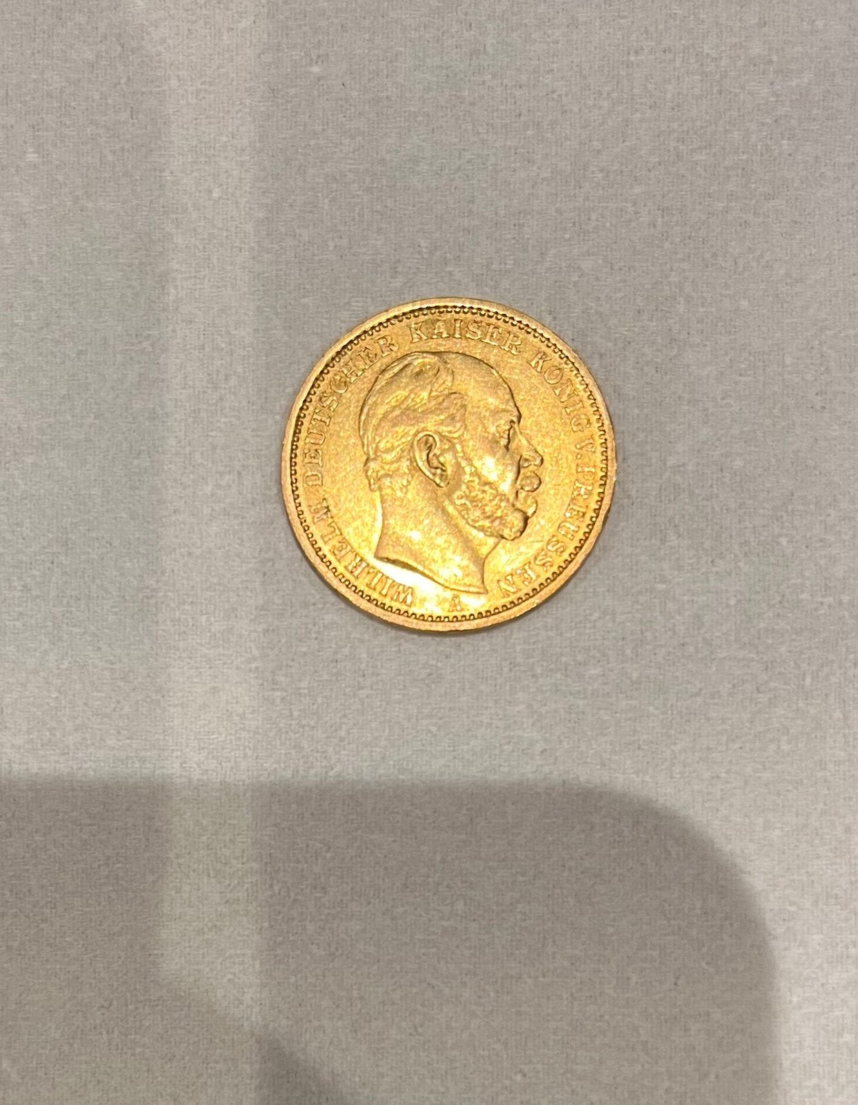 20 Mark Duitse Rijk Deutsches Reich 1876 A, Postzegels en Munten, Ophalen, Goud