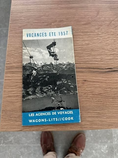 folder wagons lits vacances ete 1957, Boeken, Catalogussen en Folders, Ophalen of Verzenden, Zo goed als nieuw, Folder