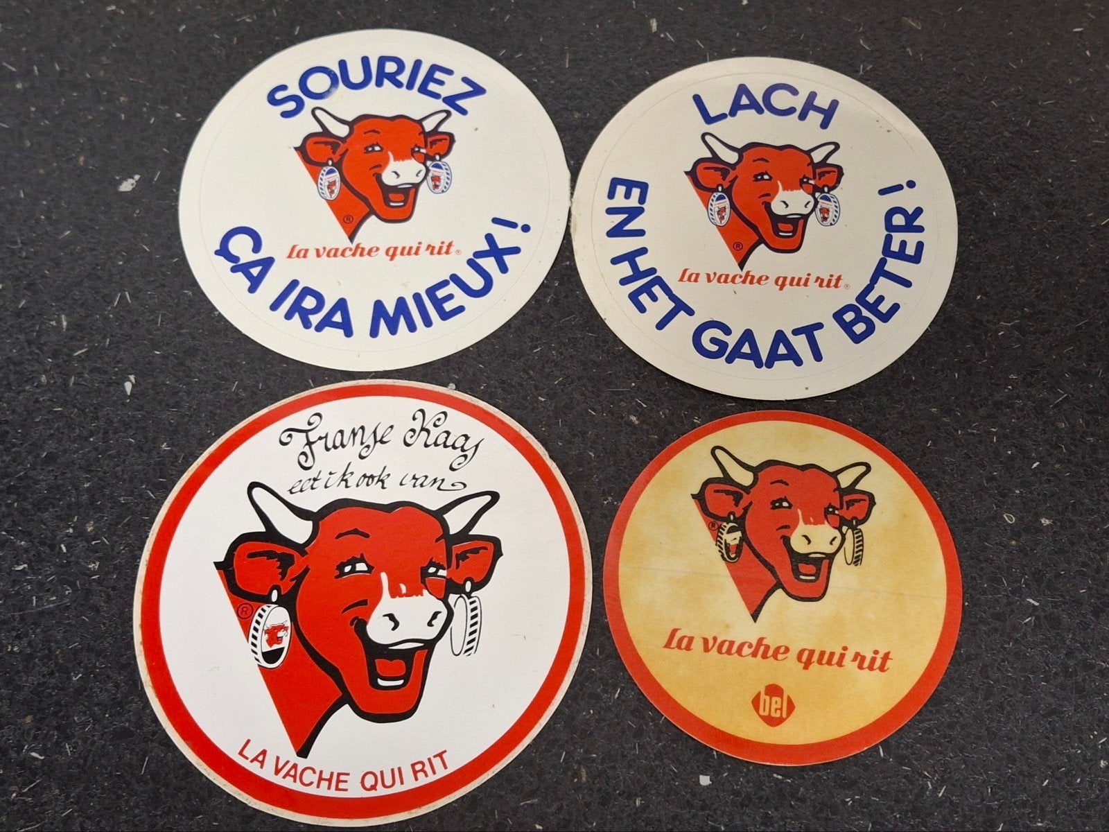 Lot de stickers vintage La vache qui rit, Enlèvement ou Envoi, Comme neuf, Marque