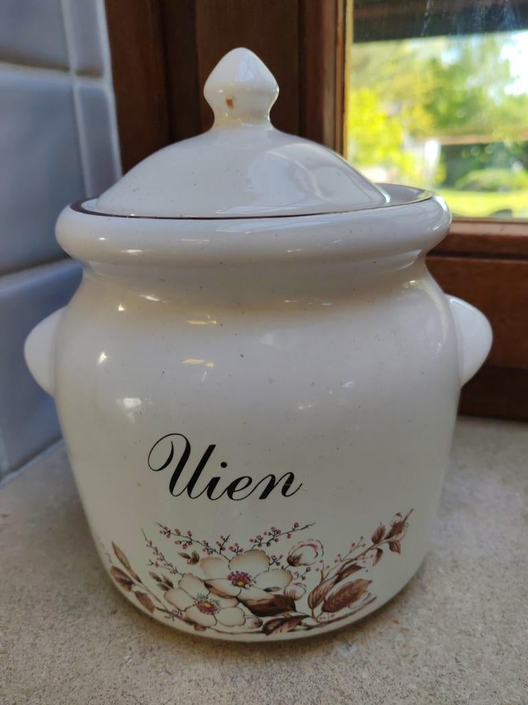 keramische uienpot, Ophalen