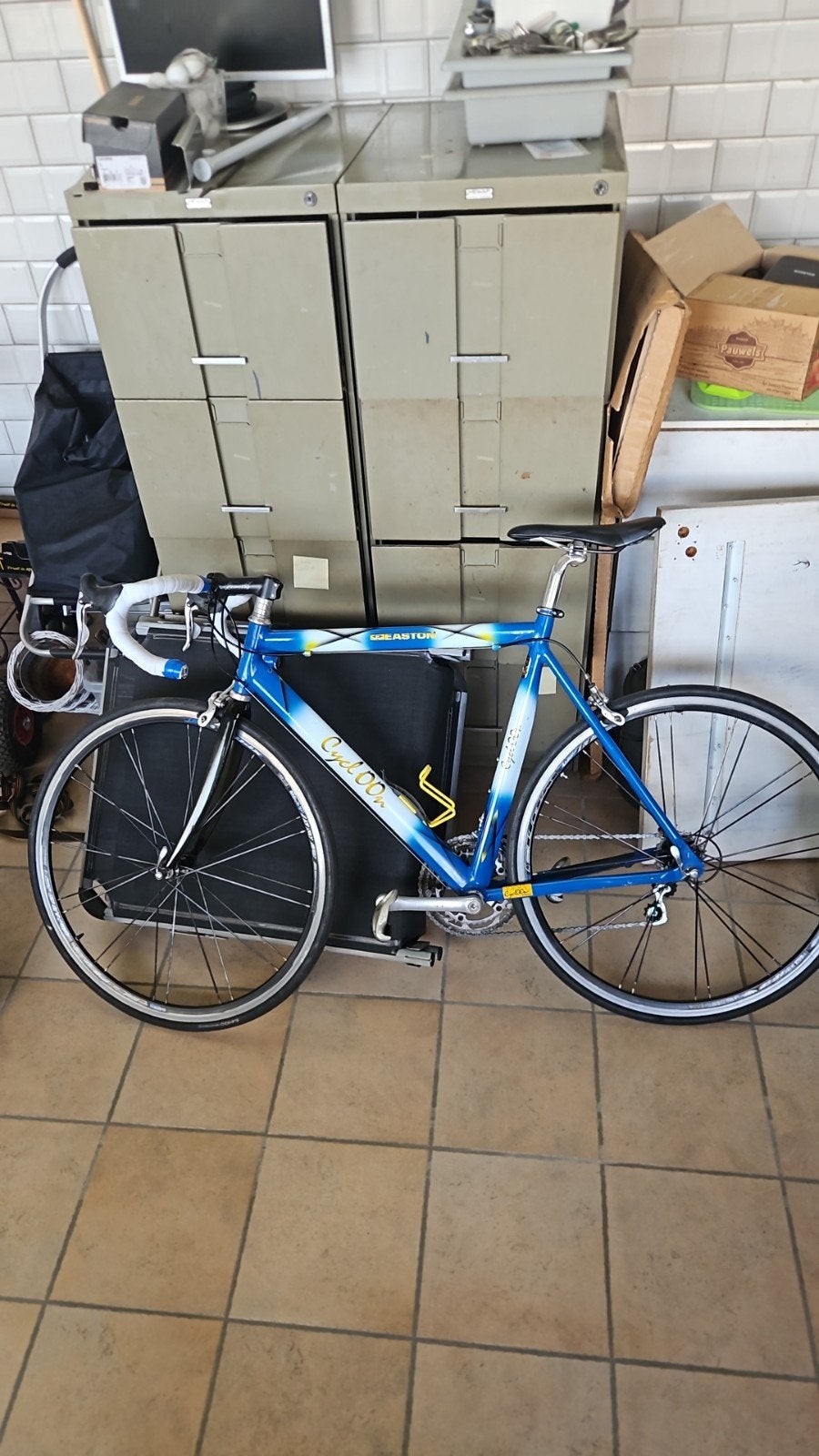 vintage koersfiets, Ophalen