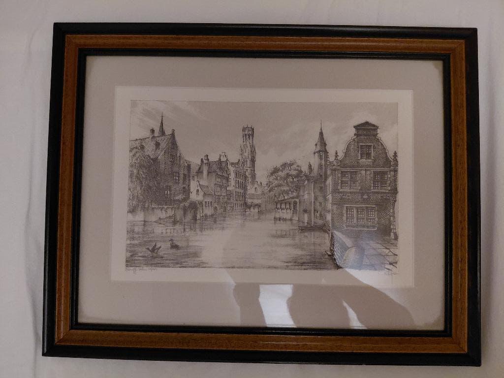 Originele litho Guilini C. 'Rik Axe' 40/300, Enlèvement ou Envoi