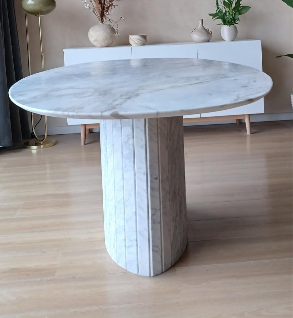 Prachtige marmere eettafel 180x100x74, Huis en Inrichting, Ophalen