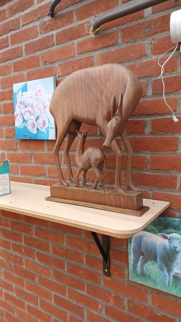 Mooi houten sculptuur, Verzamelen, Ophalen, Hert