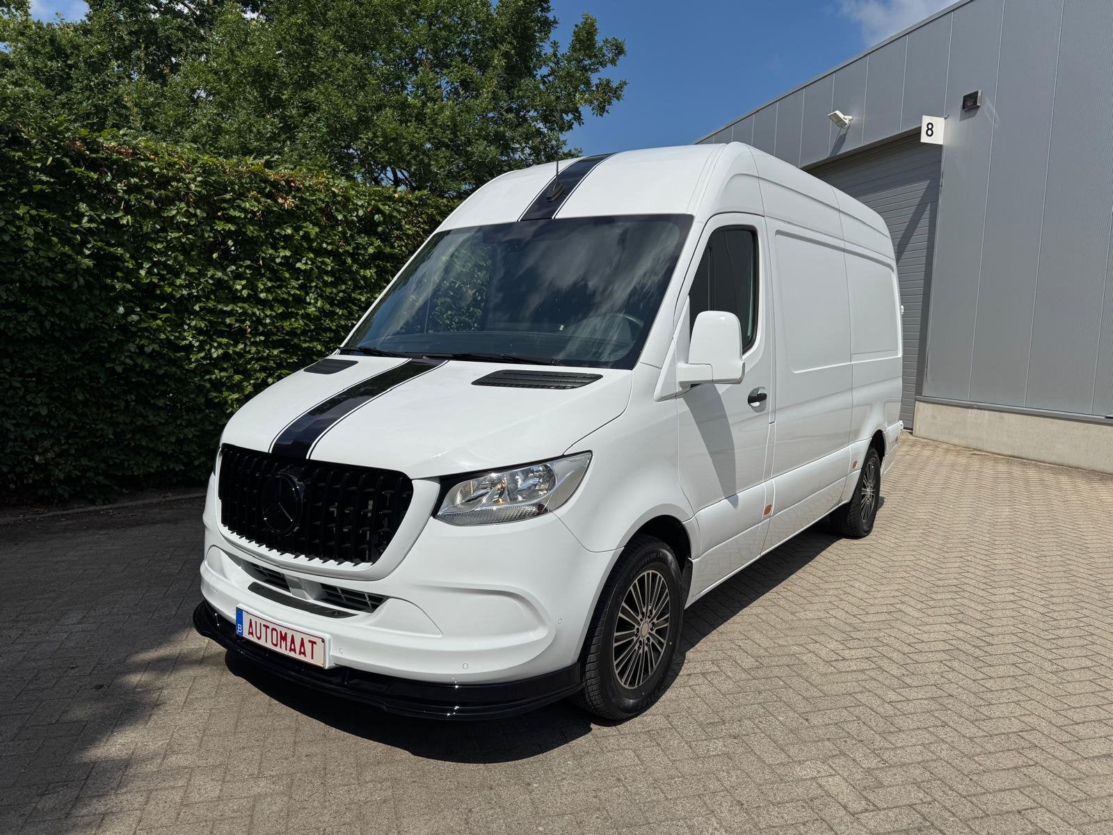 Mercedes Sprinter 317 H2L2  automatische Btw auto, Auto's, Automaat, Zwart, Bedrijf, Diesel