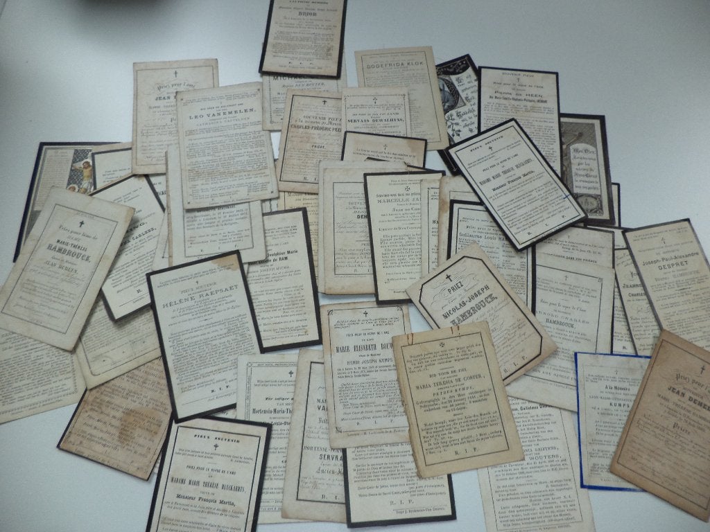 70 cartes de prière anciennes d'avant 1900 image de prière, Enlèvement ou Envoi