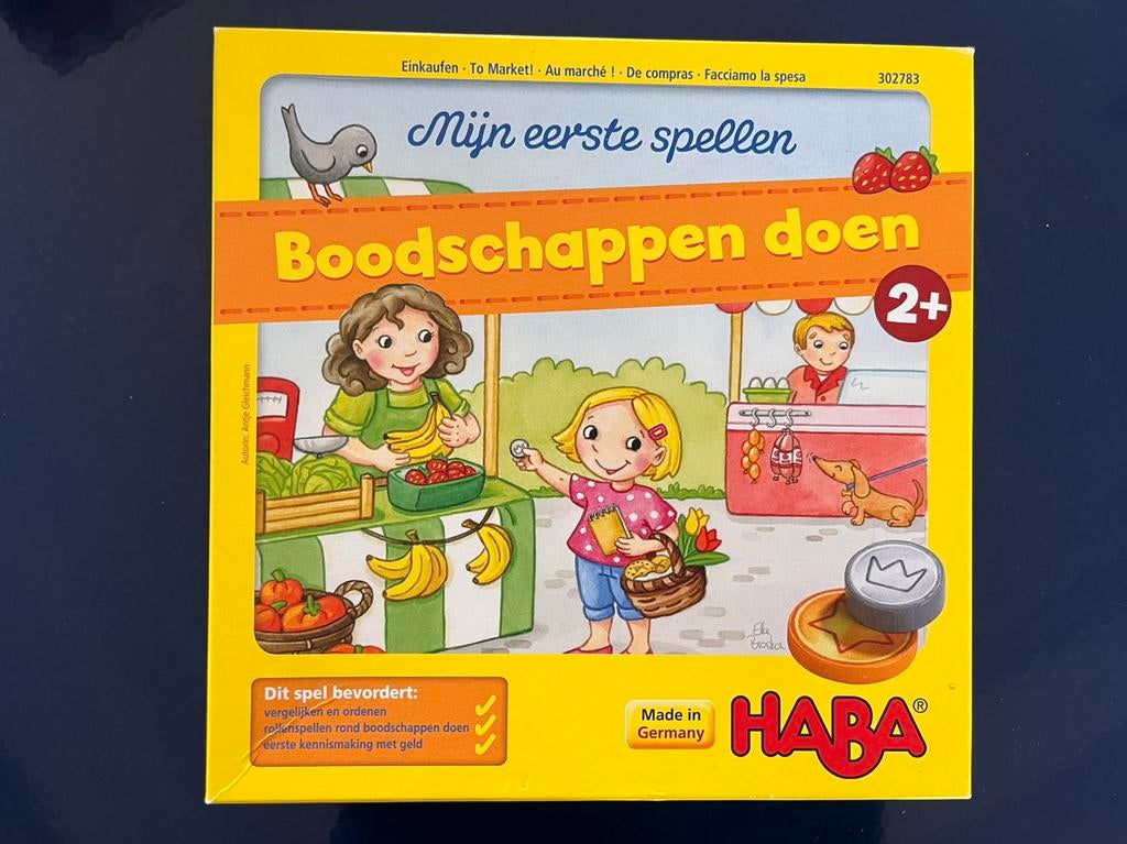 Haba gezelschapsspel boodschappen doen 2+, Ophalen, Zo goed als nieuw