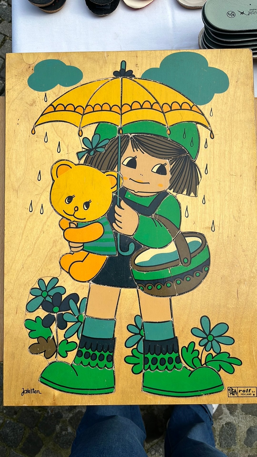 Vintage - puzzels - Jaklien - rolf, Kinderen en Baby's, Speelgoed | Kinderpuzzels, Ophalen of Verzenden, Gebruikt
