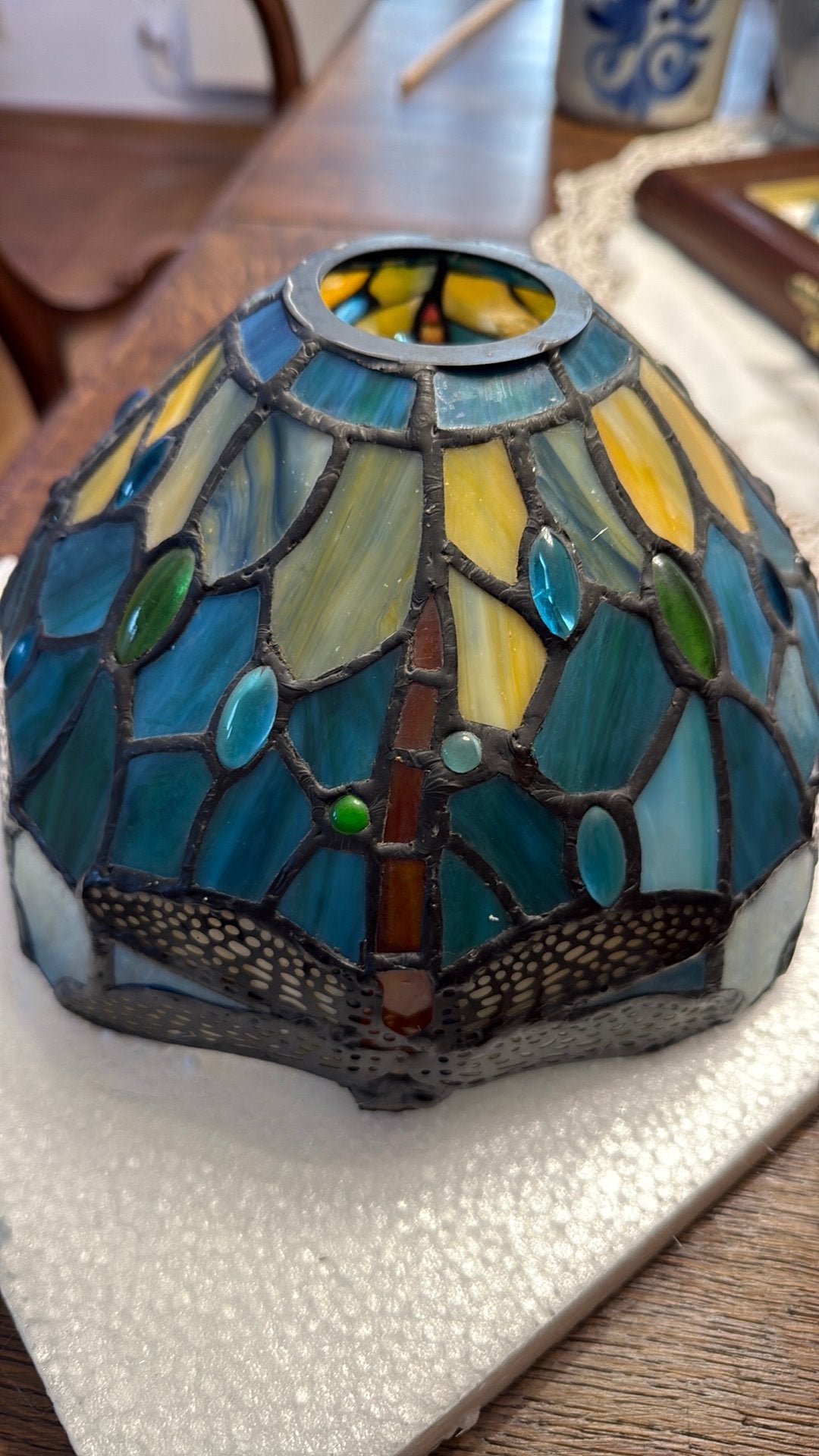 Lampenkap Libelle Tiffany, Antiek en Kunst, Ophalen of Verzenden