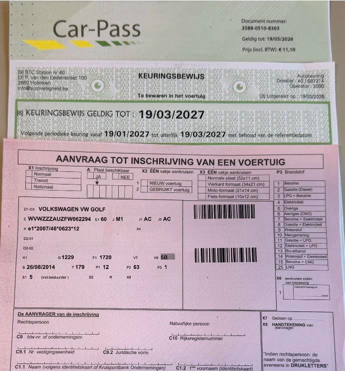 VW GOLF 7 - 1.2 TSI - 2014 - CRUISE - GEKEURD VOOR VERKOOP!, Autos, Euro 5, Achat, Noir, 5 portes