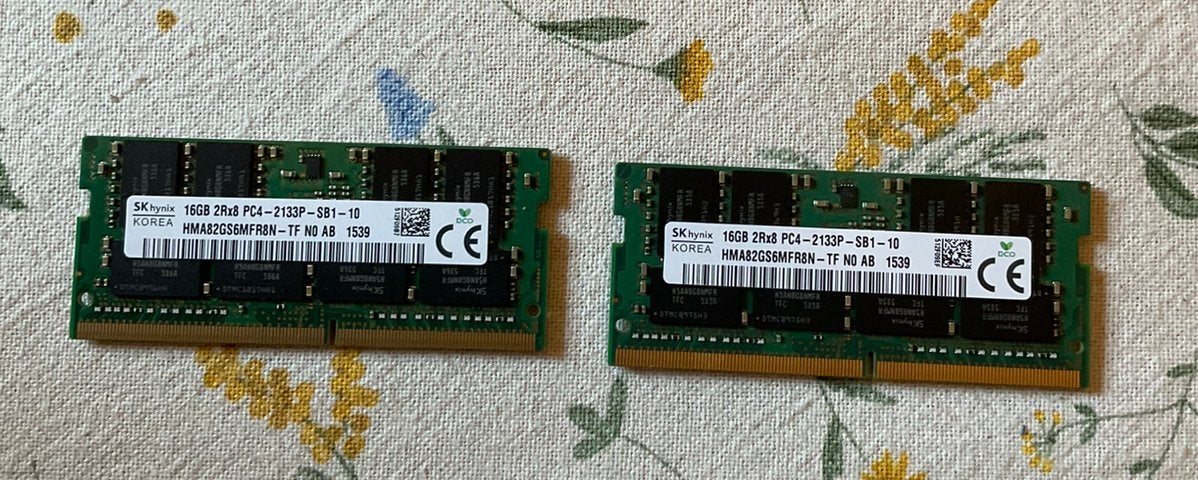 SK Hynix 16GB PC4-2133P 2Rx8 DDR4 2133MHz So Laptopgeheugen, Gebruikt, DDR4, Ophalen of Verzenden, Laptop