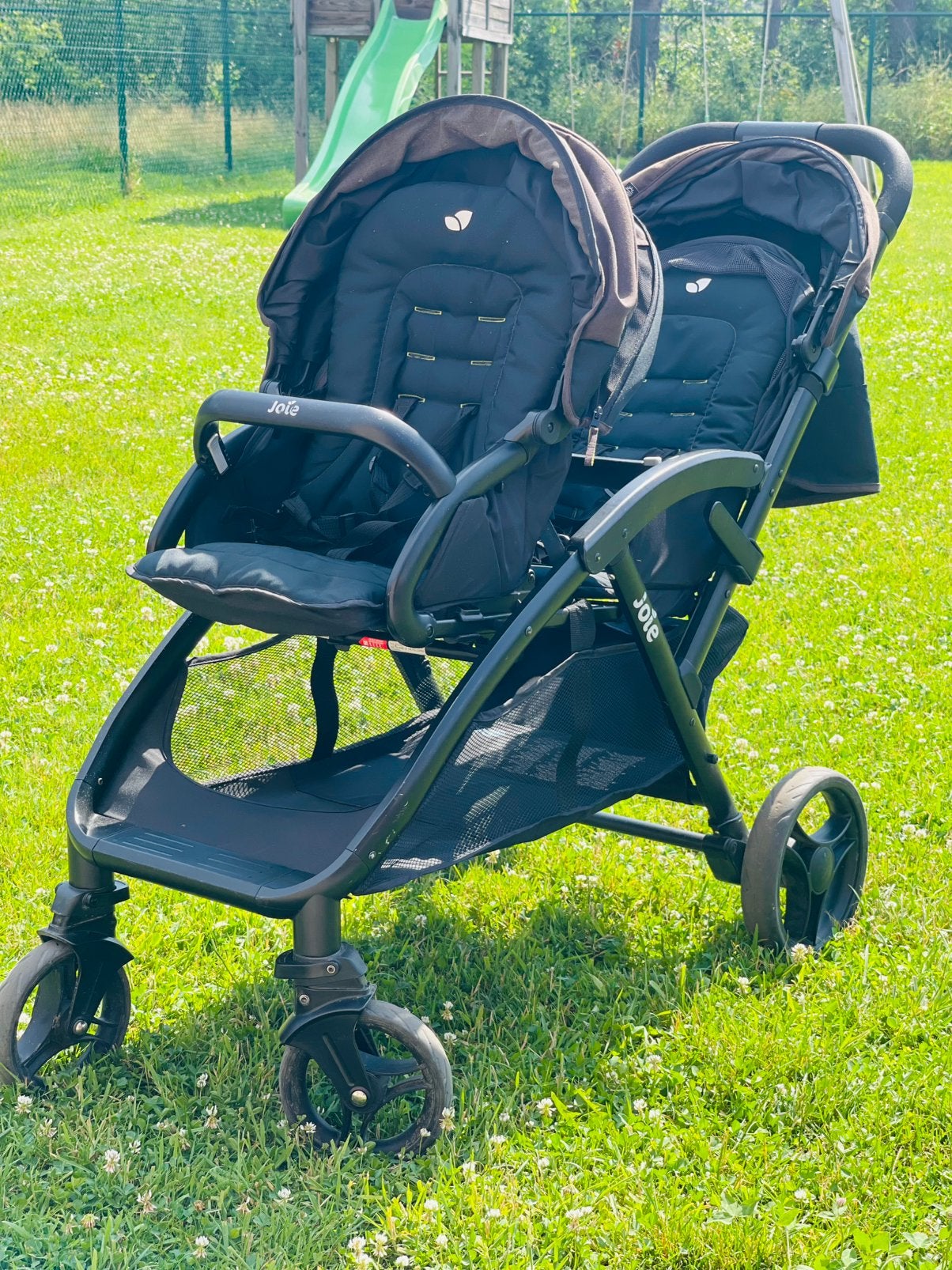 Joie duo buggy/ kinderwagen met regenhoes, Ophalen, Zo goed als nieuw, Regenhoes