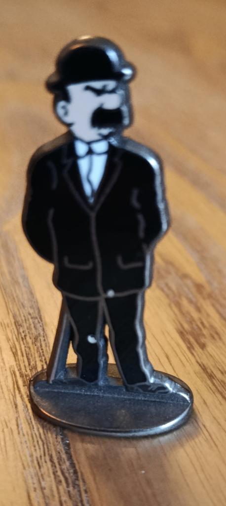 Tintin metalen hoekfiguur uit 1994 - Dupond - Laatste stuk, Ophalen of Verzenden, Zo goed als nieuw, Overige typen