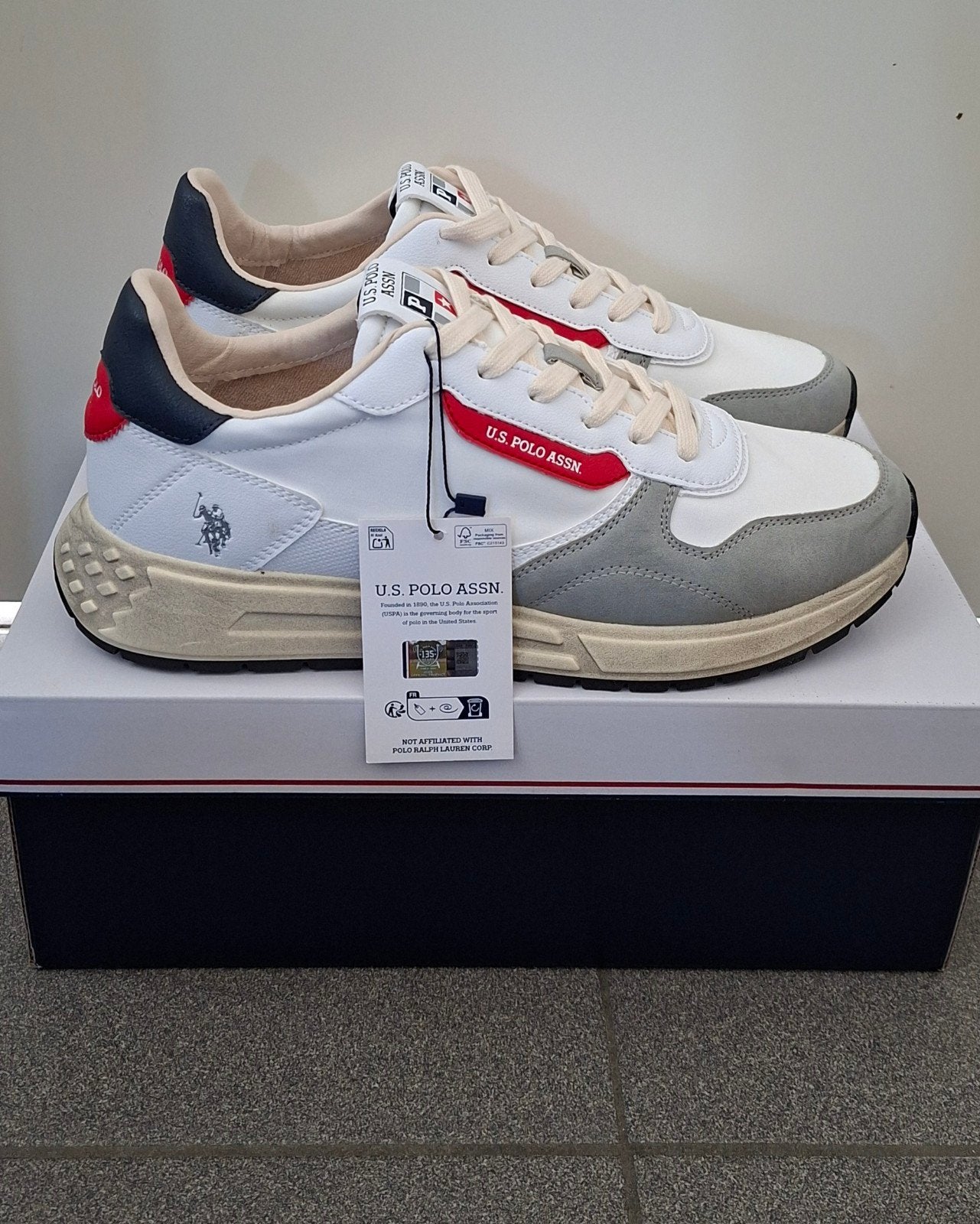 U.S. Polo Assn. Heren Sneakers, U.S. Polo Assn., Wit, Nieuw, Ophalen of Verzenden