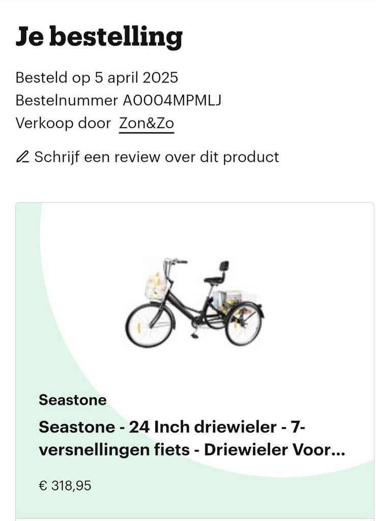 Driewieler, Ophalen