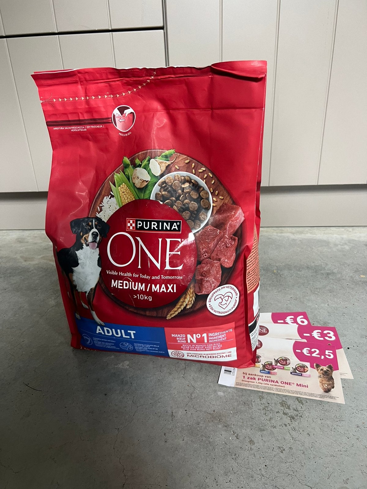 Purina One droogvoer 2,5 kg medium, Ophalen