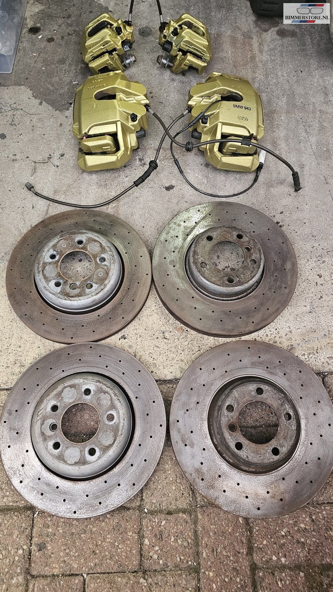 Upgrade Remschijven set remklauwen rembloken set voorzijde g, Gebruikt, -, Ophalen of Verzenden, -
