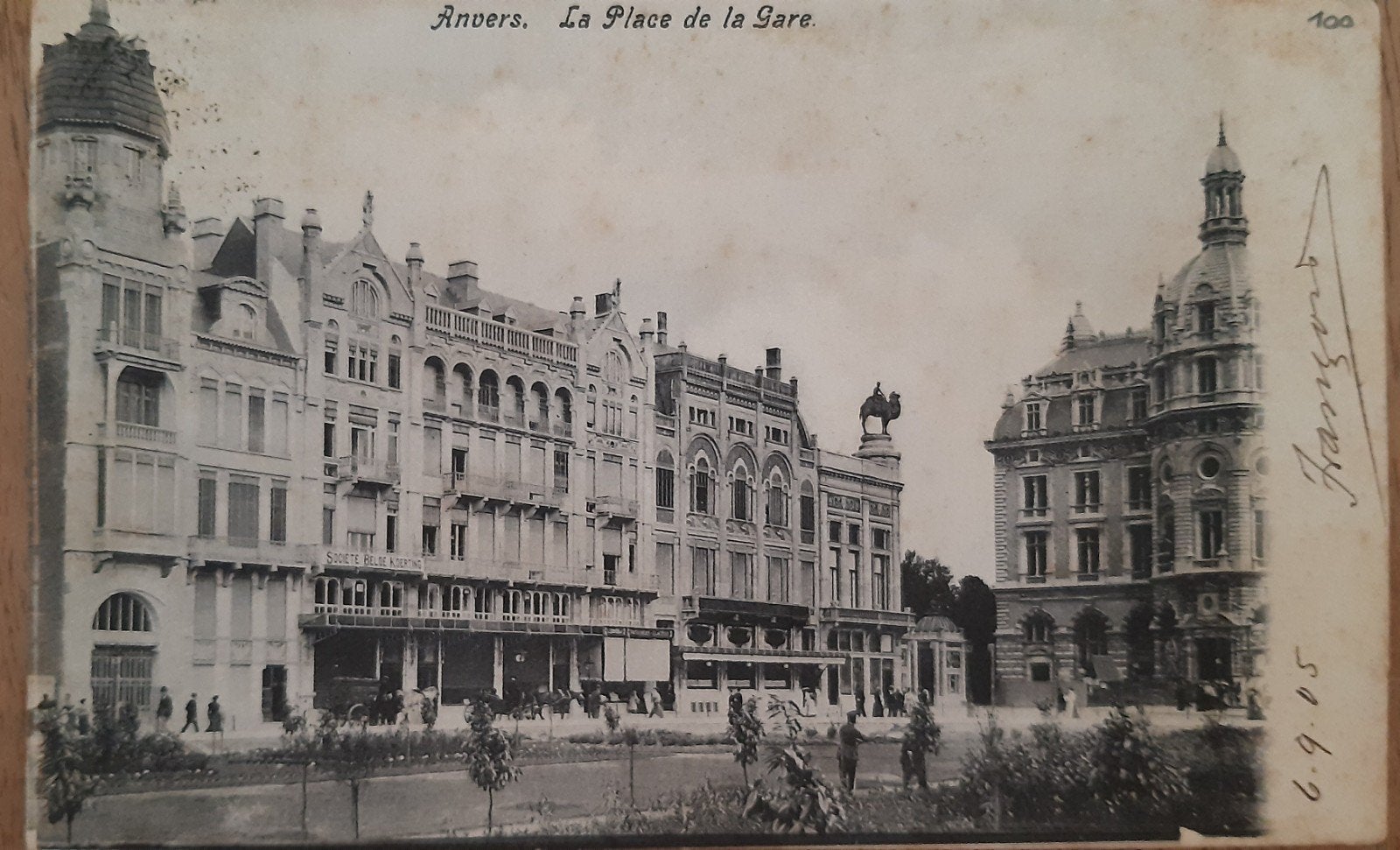 ANTWERPEN ANVERS PLACE DE LA GARE STATION, Verzamelen, Foto's en Prenten, Ophalen of Verzenden
