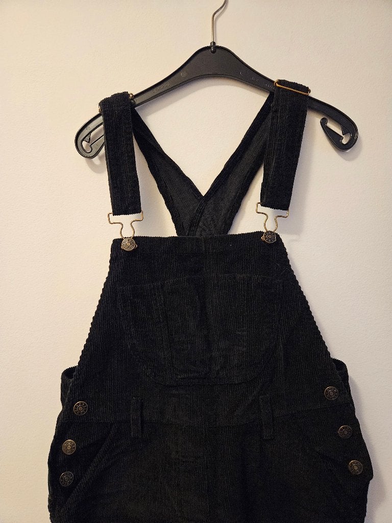 Vintage corduroy overall van Etam XS (1998), Zwart, Ophalen of Verzenden, Zo goed als nieuw, Maat 34 (XS) of kleiner