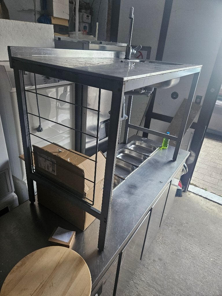 horeca inkx lavaboo met kran, Zakelijke goederen, Ophalen, Gebruikt, Inox Meubilair