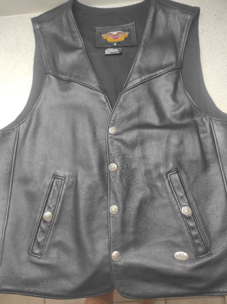 leder vest harley davidson, Motoren, Kleding | Motorkleding, Heren, Jas | leer, Ophalen of Verzenden, Harley davidson