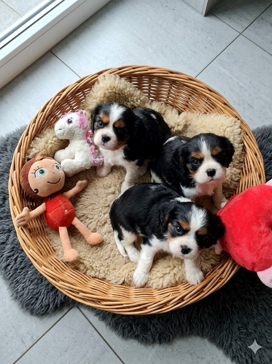 cavalier king charles teefjes, Dieren en Toebehoren, België, CDV (hondenziekte), 8 tot 15 weken, Teef