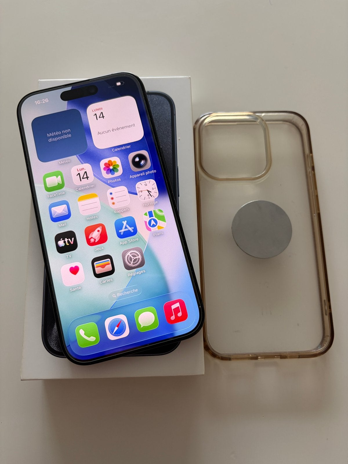 iPhone 15 Pro - Titanium Blue, Telecommunicatie, Ophalen, 128 GB, 86 %, Blauw