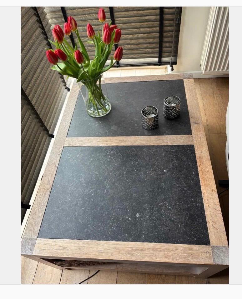 Eiken salontafel met arduin, Huis en Inrichting, Ophalen, Eikenhout