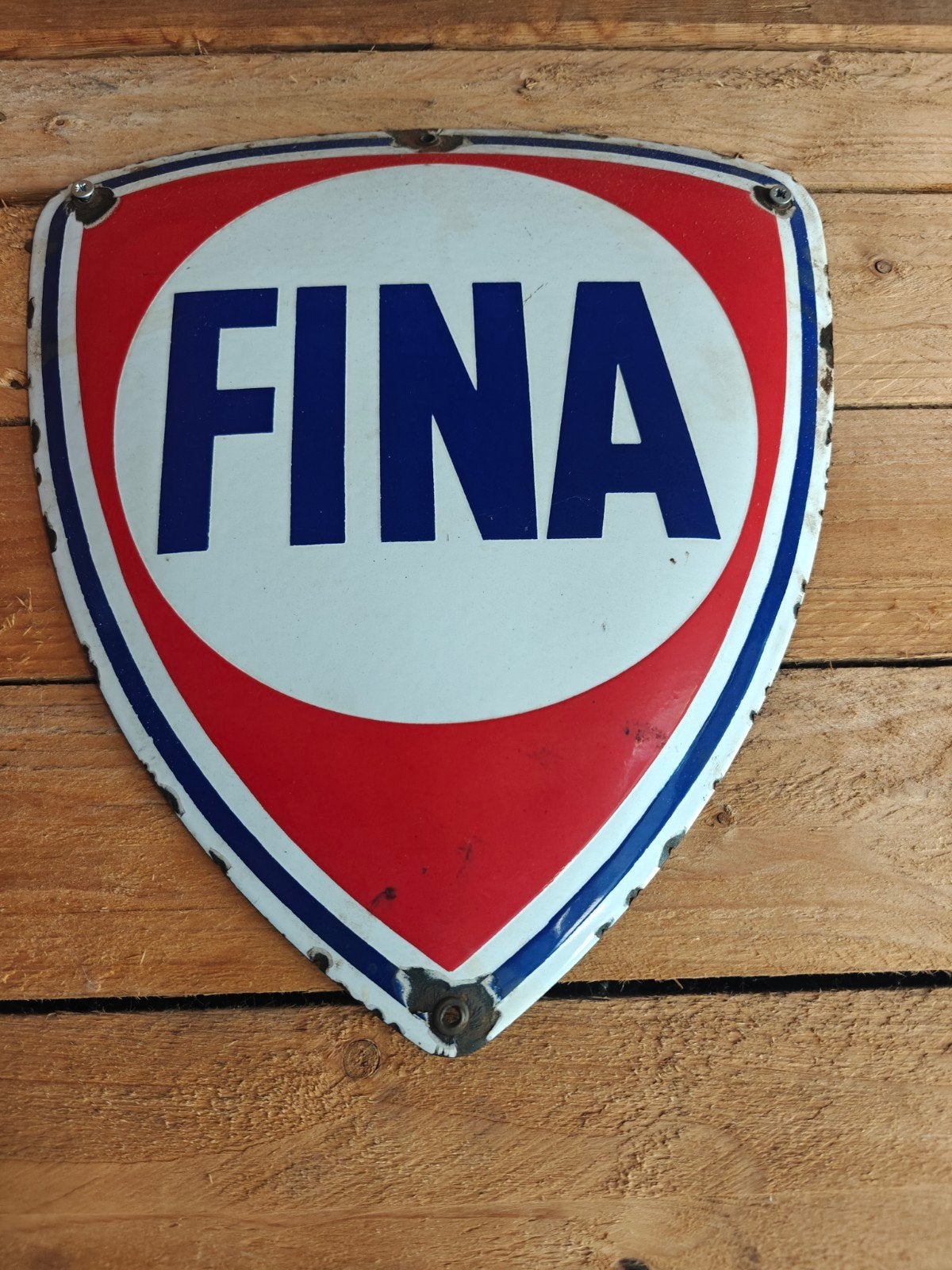 Fina gebold emaille bordje 30 op 36cm, Verzamelen, Ophalen