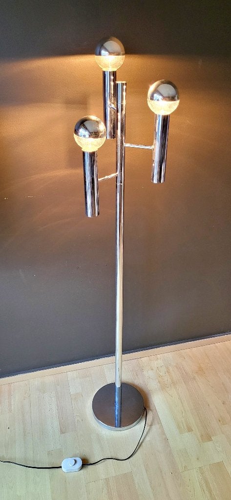 ️💕Lampadaire Chrome Italy 70s', Enlèvement ou Envoi