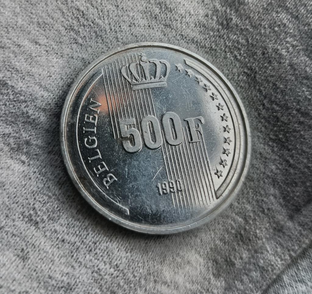 500 Frank 1990 "BELGIEN" Rare variante en langue allemande, Enlèvement ou Envoi, Monnaie en vrac, Argent, Argent