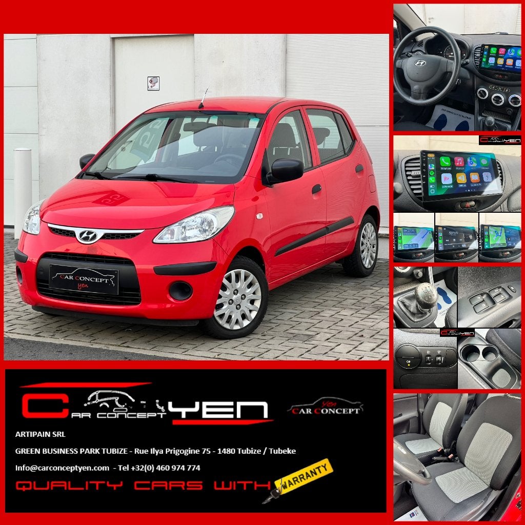 Hyundai i10 1.1i*Edition+*CarPlay*Clim, Autos, Rouge, Achat, Entreprise, Système audio