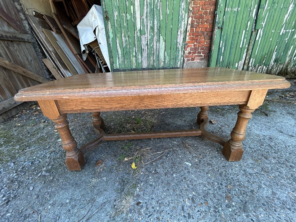 Salontafel in massieve eik, Huis en Inrichting, Tafels | Salontafels, Ophalen, Eikenhout