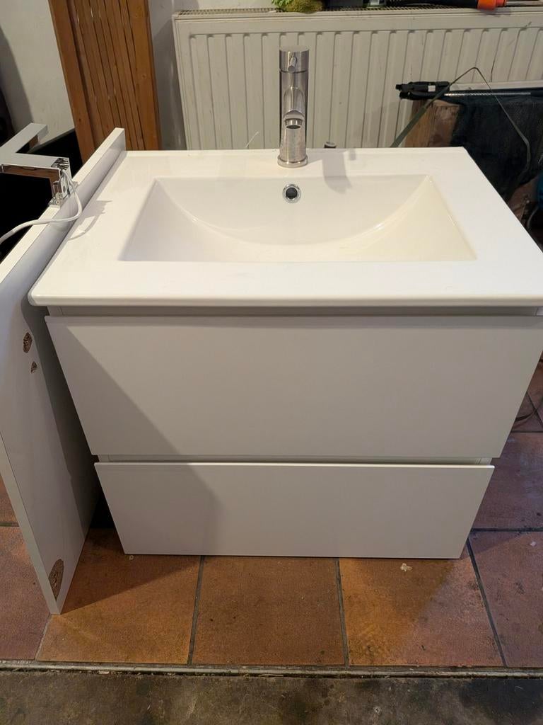 Meuble complet avec mirroir lampe pour salle de bain, Enlèvement
