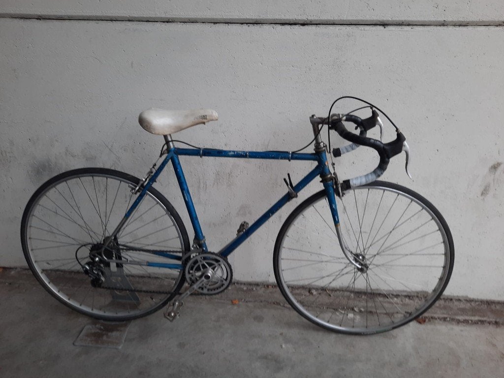Vintage koersfiets, Fietsen en Brommers, Fietsen | Racefietsen, 28 inch, Gebruikt, Velgrem, 49 tot 53 cm