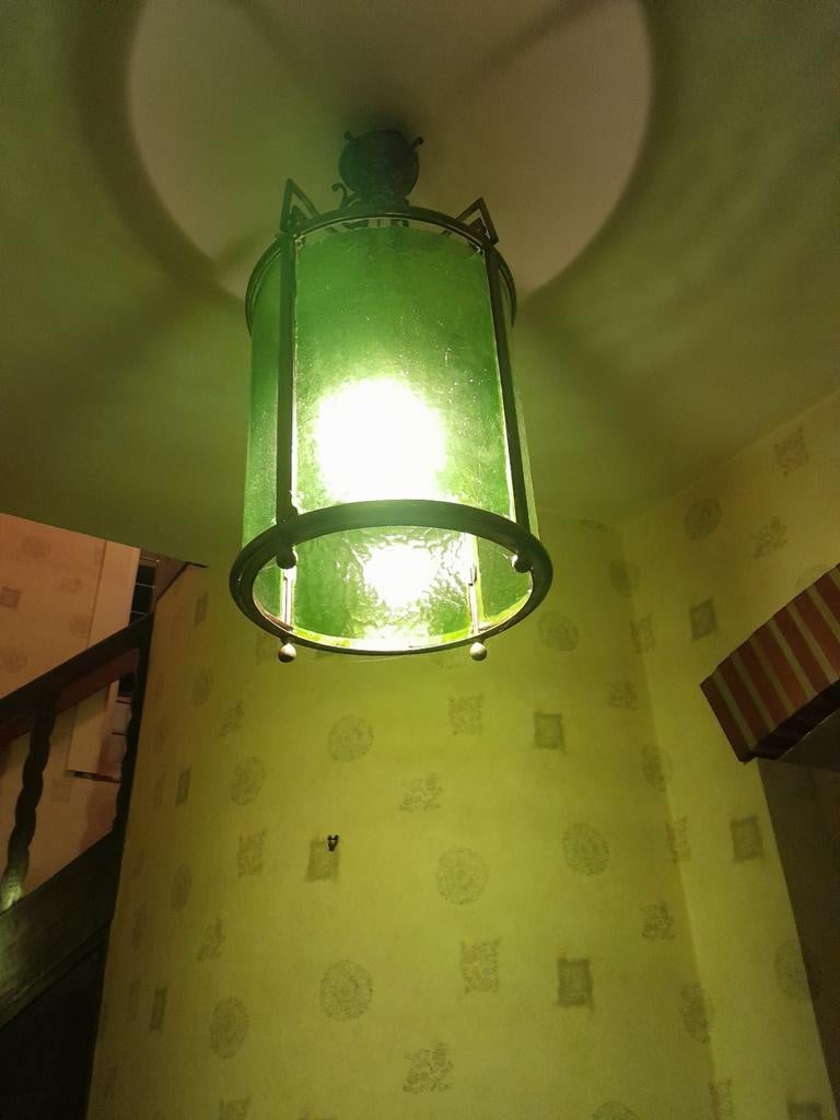 Lustre laiton et verre, Enlèvement
