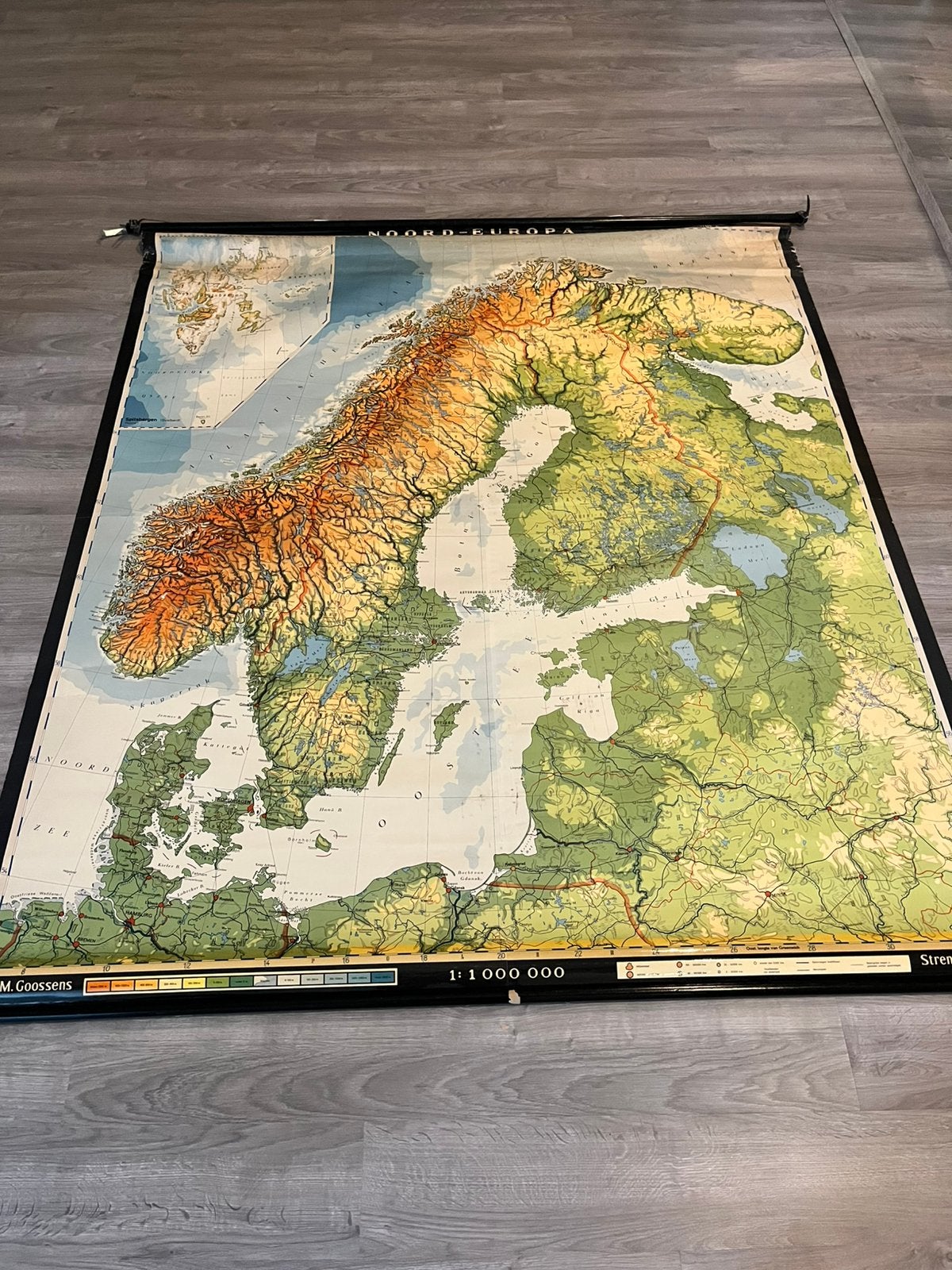 Oude kaart Noord-Europa, Ophalen, Aardrijkskunde