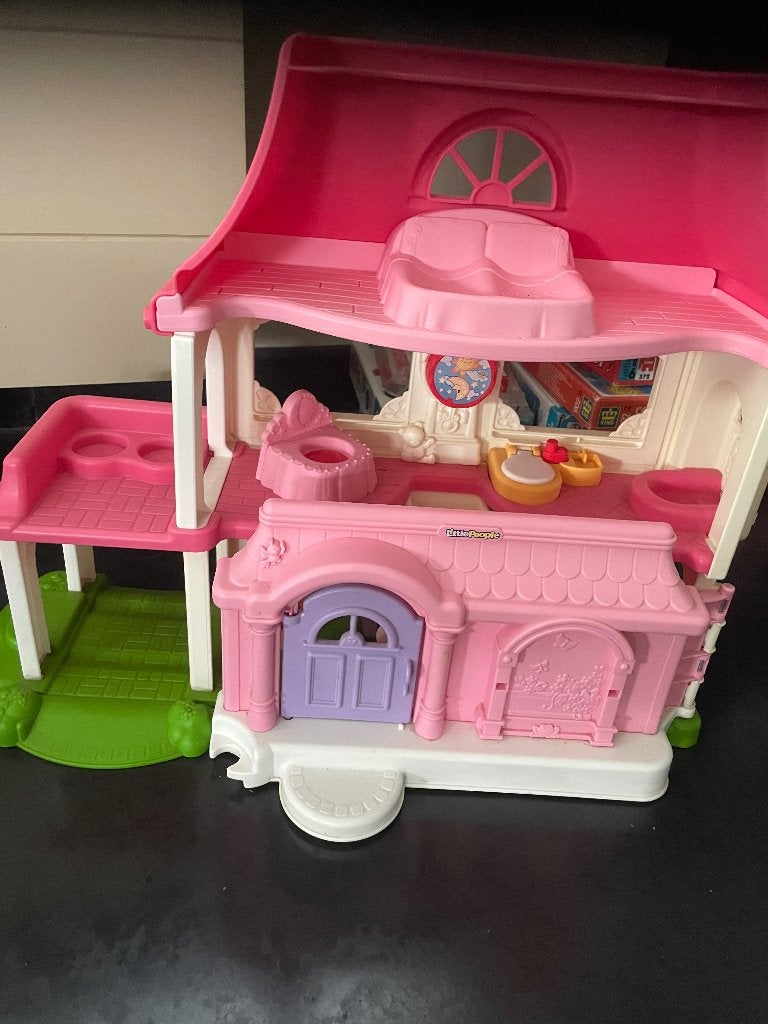 Interactief huis little people met verl toebehoren, Ophalen, Zo goed als nieuw, Speelset, Met geluid