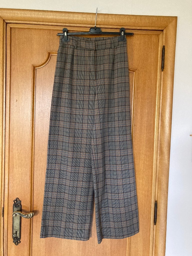 Geruite bruine lange broek, Groggy, 15 jaar, 170 prima staat, Kinderen en Baby's, Kinderkleding | Maat 170, Broek, Meisje, Groggy