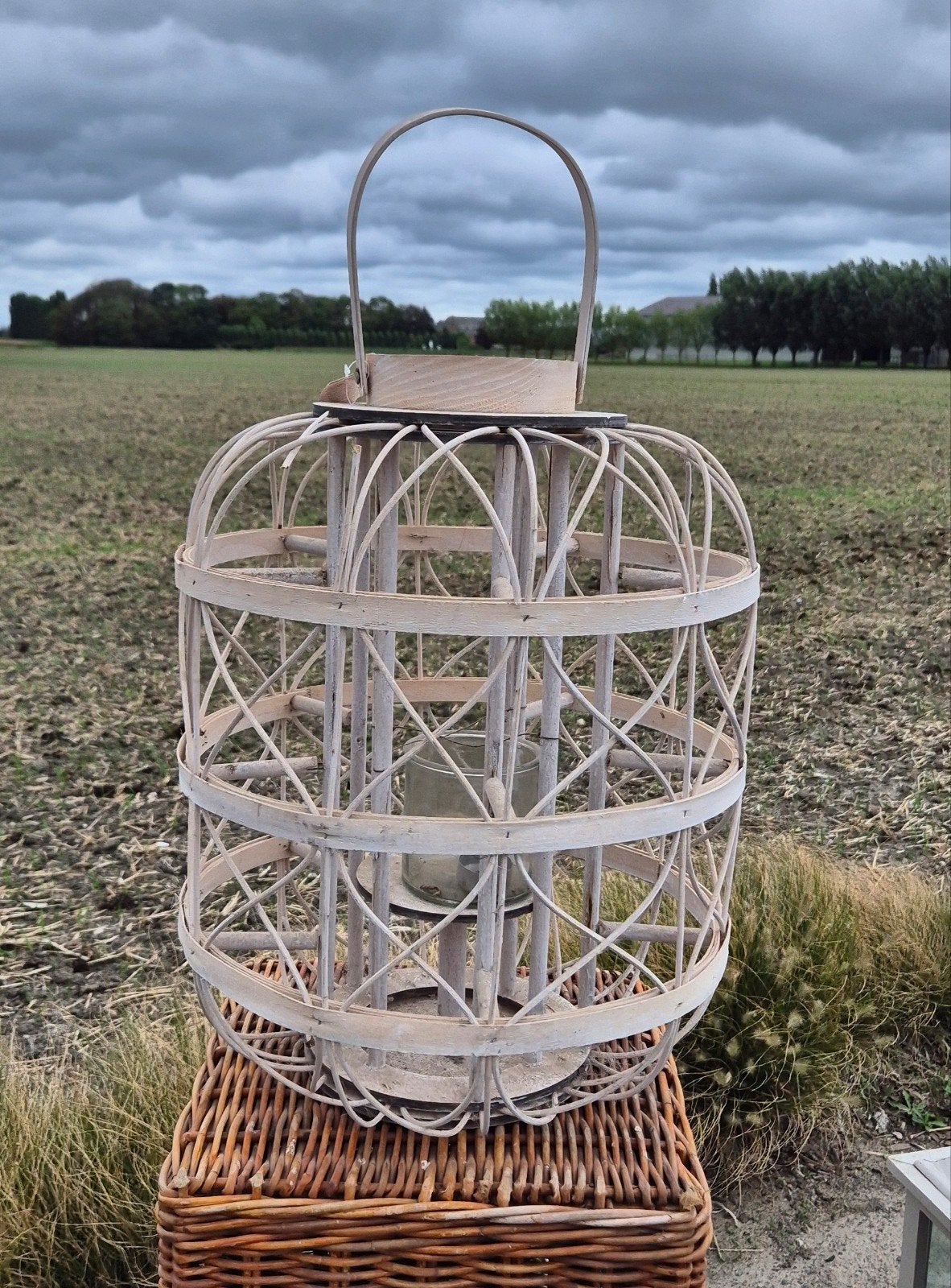 Sfeervol rotan windlicht/lantaarn, Ophalen