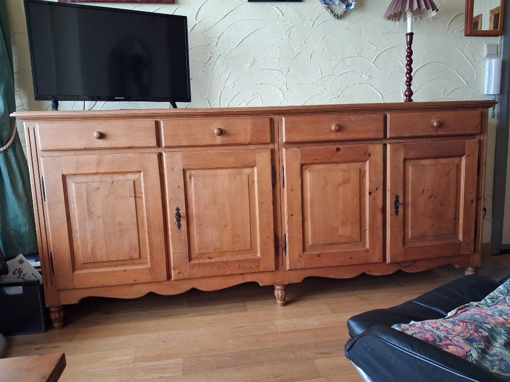 Grenen buffetkast, Huis en Inrichting, Ophalen, Gebruikt, 100 tot 150 cm, Landelijk