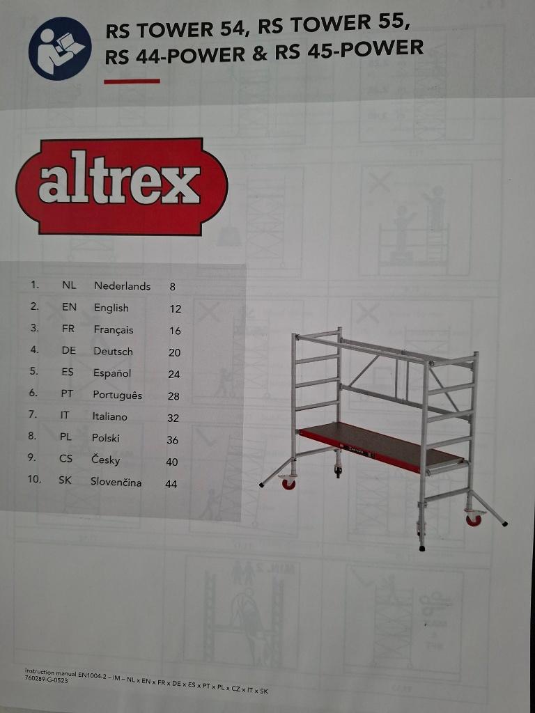 Echafaudage ALTREX RS 44 POWER NEUF, Doe-het-zelf en Bouw, Steigers, Ophalen, Nieuw, Rolsteiger of Kamersteiger, Minder dan 2 meter
