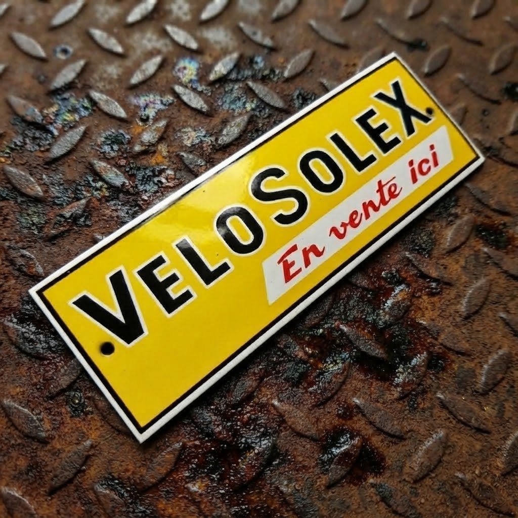 Emaille Reclamebord VELOSOLEX Bromfietsen Velosolex Vintage, Verzamelen, Verzenden, Gebruikt, Reclamebord