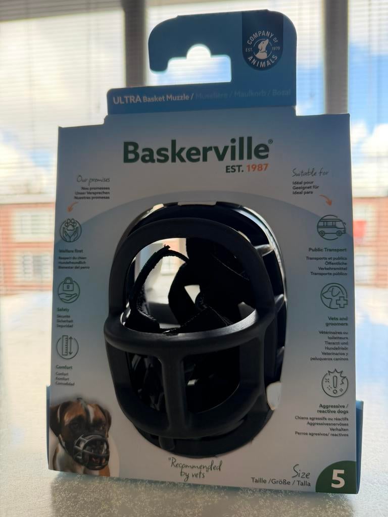 Muilkorf van Baskerville Ultra Muzzle maat 5 Perfecte staat, Dieren en Toebehoren, Honden-accessoires, Ophalen of Verzenden, Nieuw