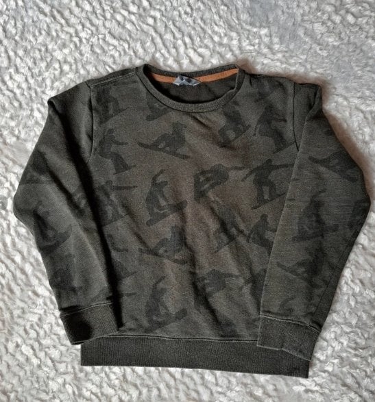 Kaki trui van JBC - maat 146 cm - herfst en winter - fleece, Kinderen en Baby's, Kinderkleding | Maat 146, Jbc, Trui of Vest, Ophalen of Verzenden