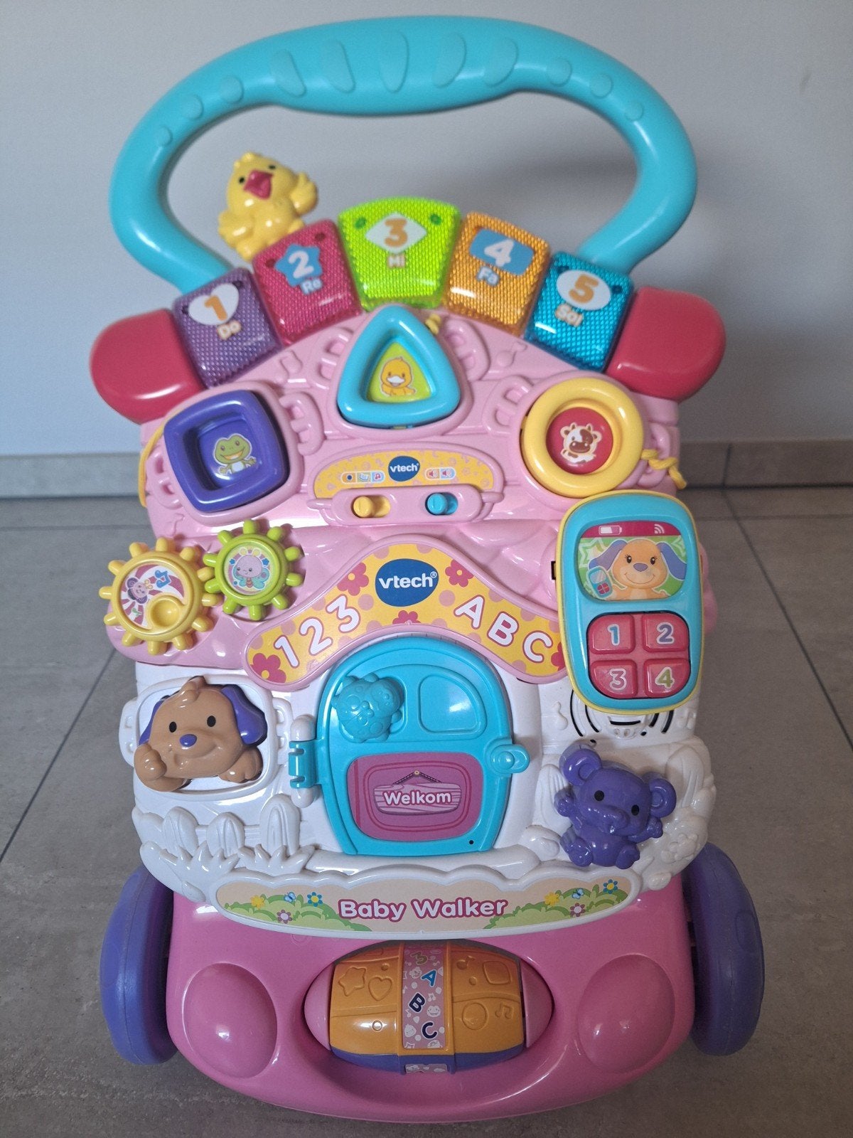 Loopwagen / baby walker vtech roze, Enlèvement, Comme neuf