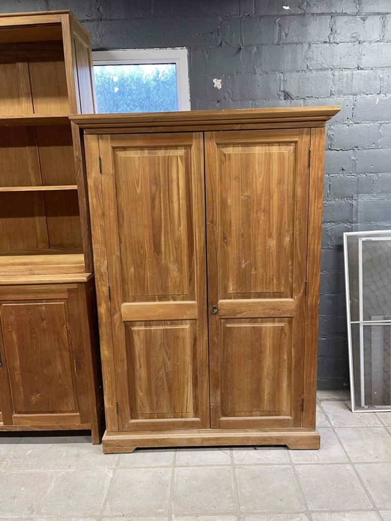 Massief teak bureaukast, Antiek en Kunst, Ophalen