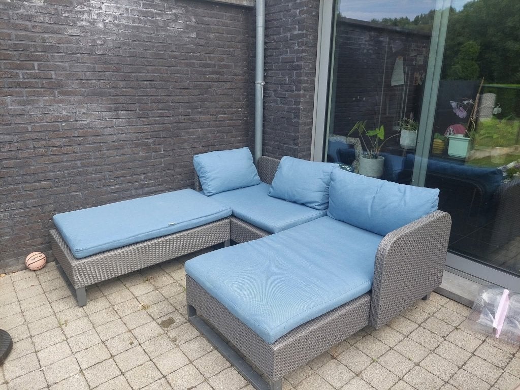 Loungeset tuin, Tuin en Terras, Tuinsets en Loungesets, Ophalen, 4 zitplaatsen, Kunststof, Zo goed als nieuw