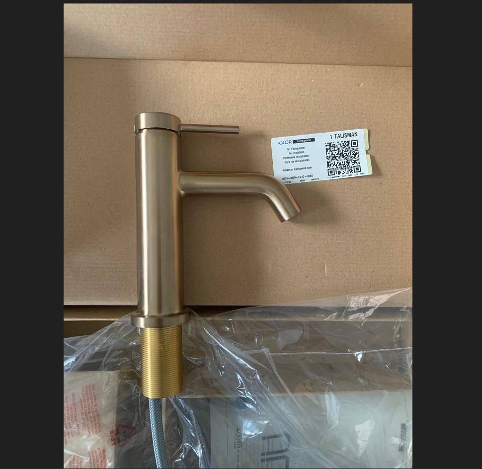 Hansgrohe Tecturis S Brushed Bronze + Afvoerdop, Ophalen, Kraan