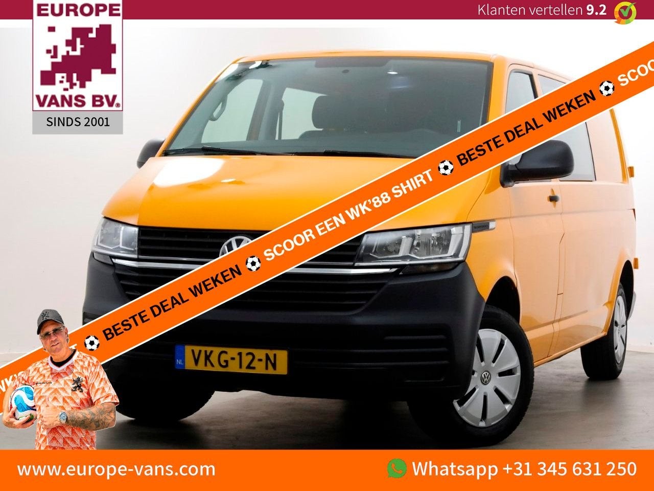 Volkswagen Transporter T6.1 2.0 TDI Lang D.C. Airco/Cruise C, Auto's, Bestelwagens en Lichte vracht, Overige kleuren, Electronic Stability Program (ESP)